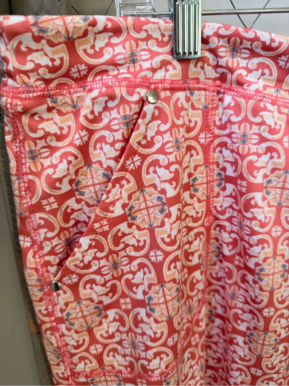 Grand Slam Coral Pink Printed Pull-On Tennis Skort XL - Picture 4 of 8
